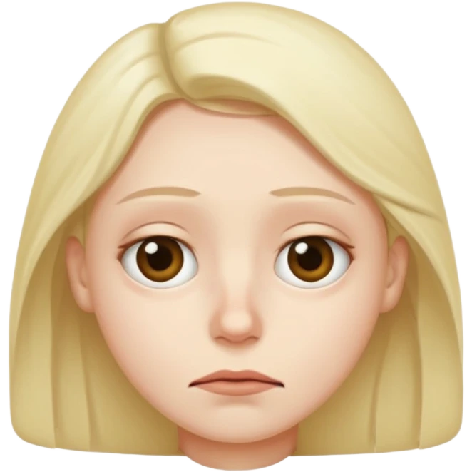 Tired bored face emoji