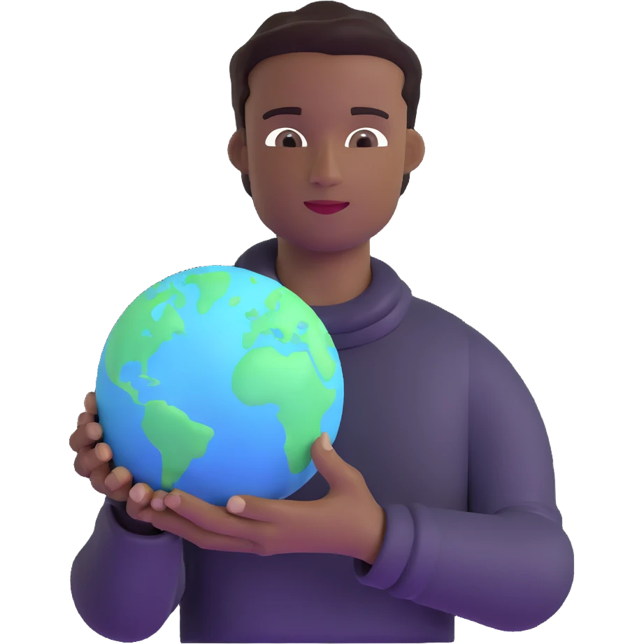 godlike man holding the Earth, glowing aura emoji