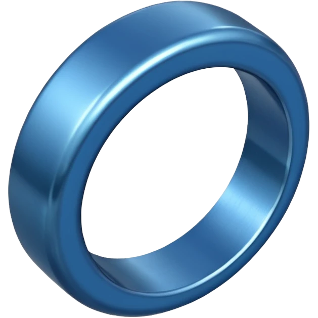 blue ring-shaped metallic object with a small hole in the middle emoji