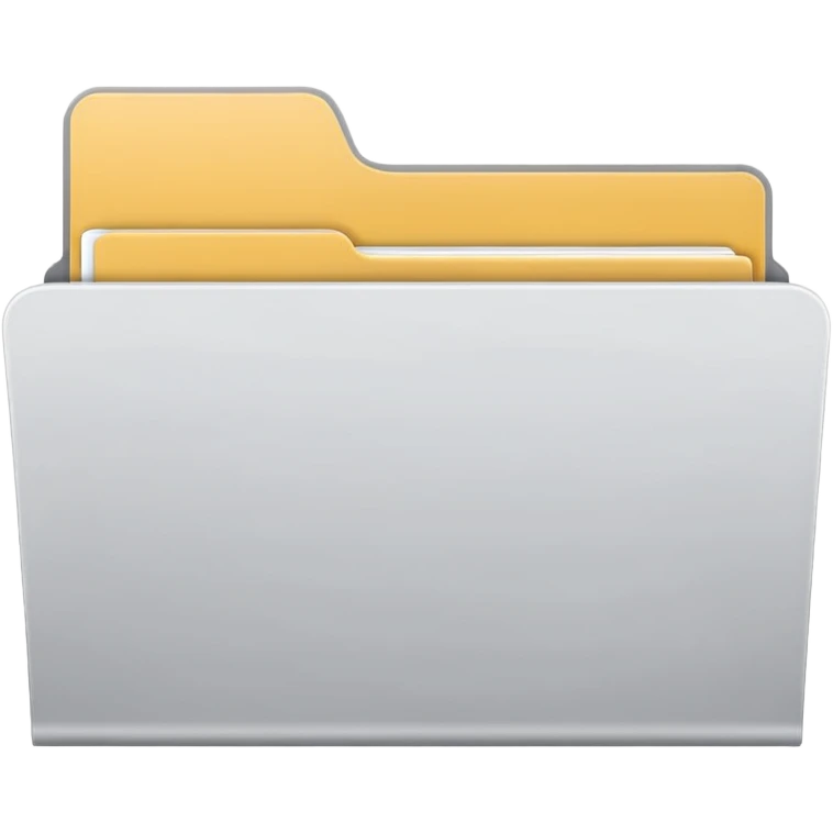 white and gray folder empty emoji