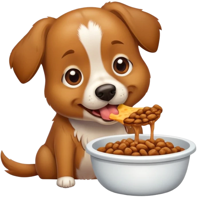 Dog eating food emoji