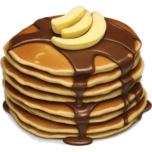 Chocolate banana pancakes  emoji