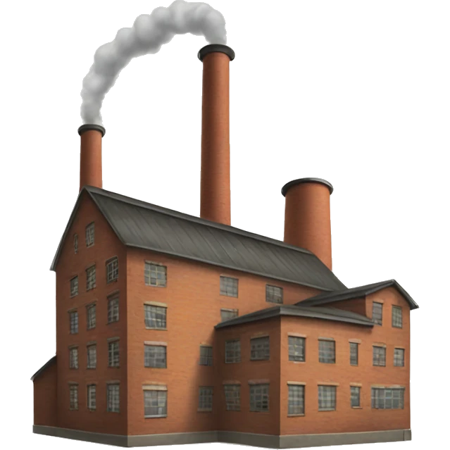 old factory with chimney emoji