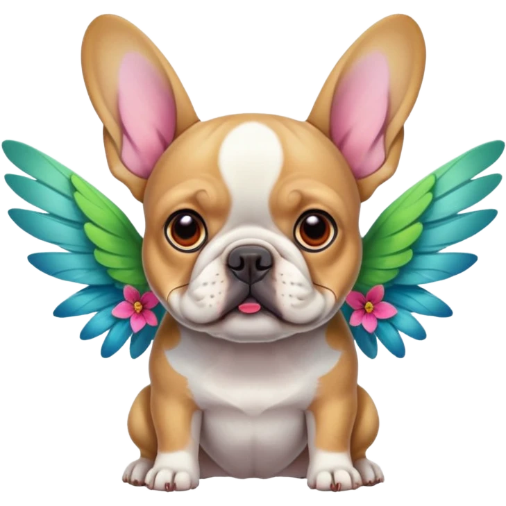 Hummingbird French bulldog emoji