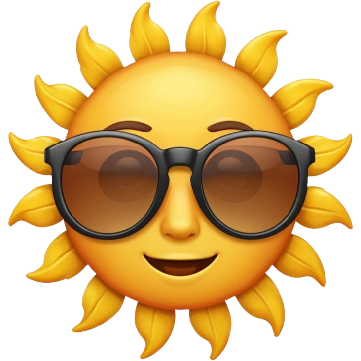 cool sun with glasses emoji
