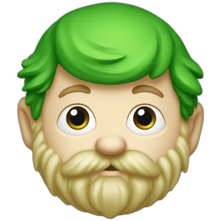 Green haird gnome emoji
