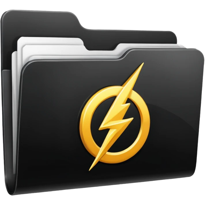 black folder flash file emoji