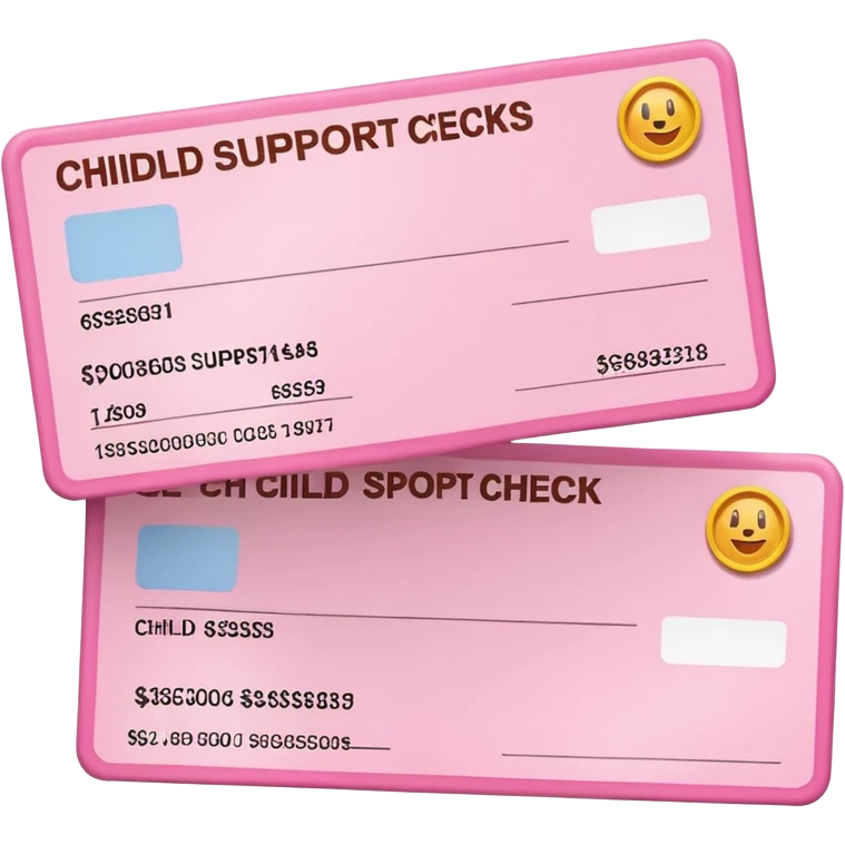 Pink child support payment
 emoji