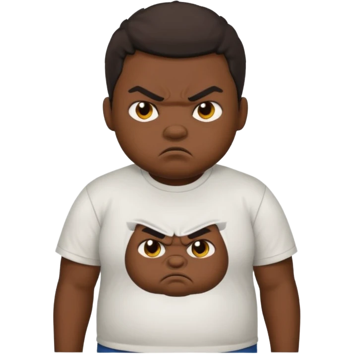 blacky boy heyab fat and angry  emoji