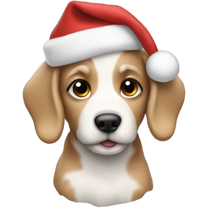 Christmas puppy emoji