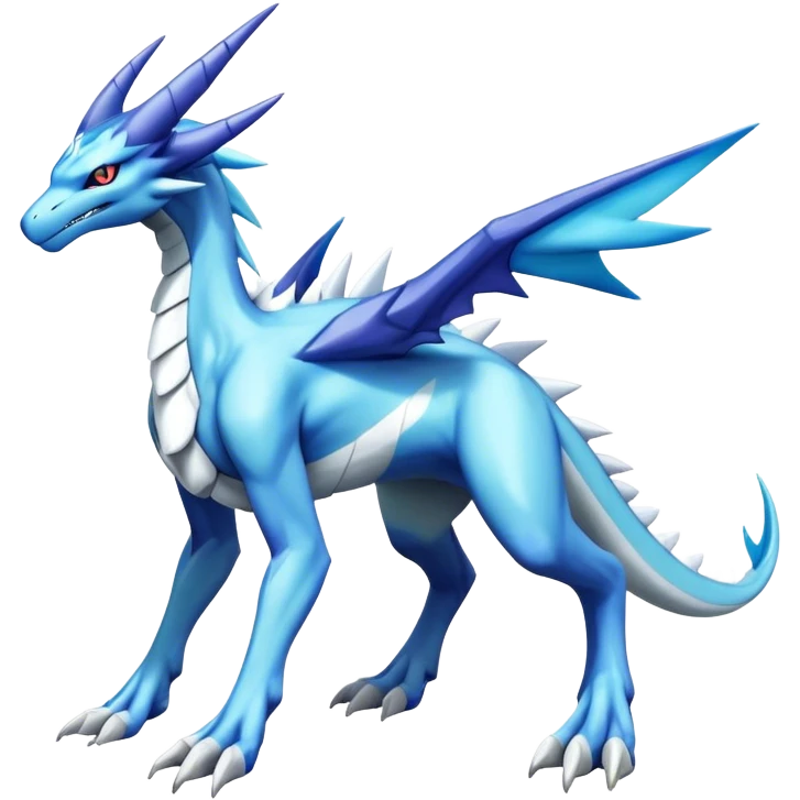  Cool Edgy Shiny Godly Ethereal Digimon-Suicune-Dialga-Kyurem-Latios-Reptile, full body, four legs emoji