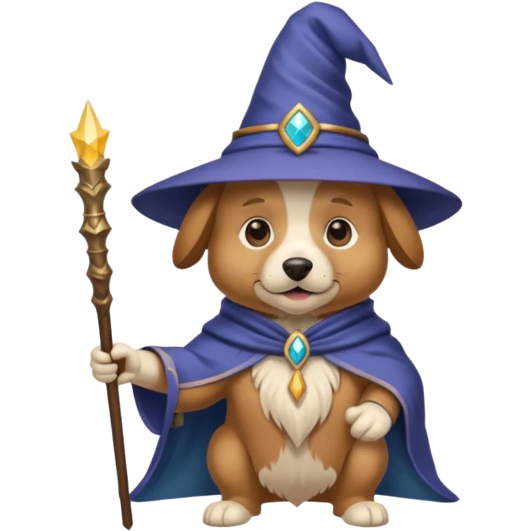 Dog wizard emoji