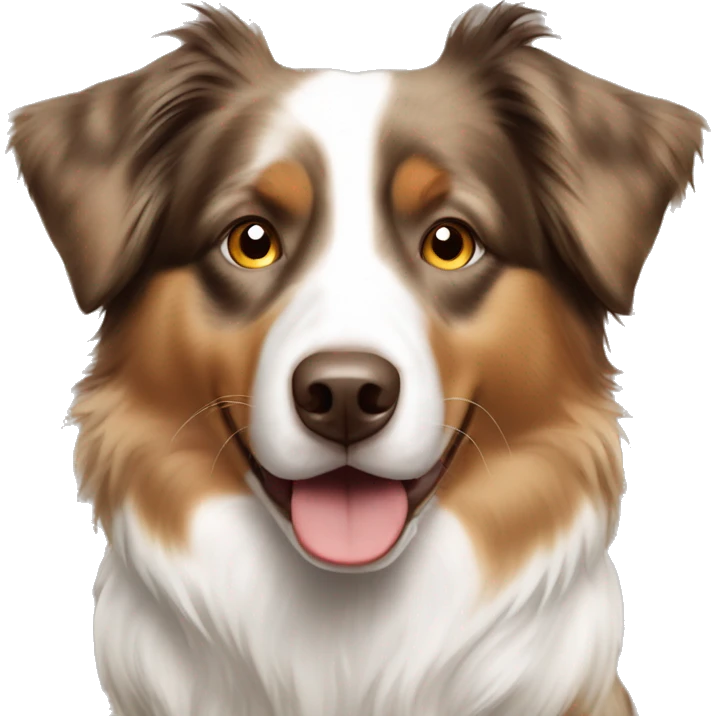 australian shepherd light brown and white  emoji