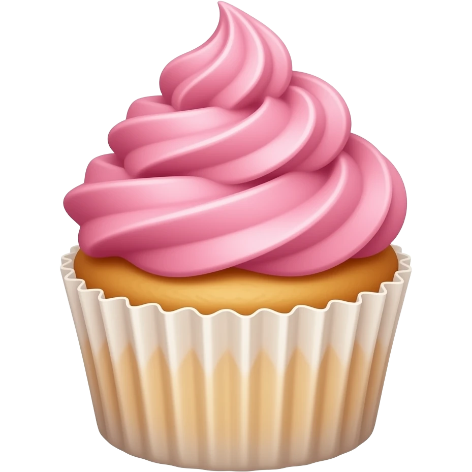 Cupcake with pink icing emoji
