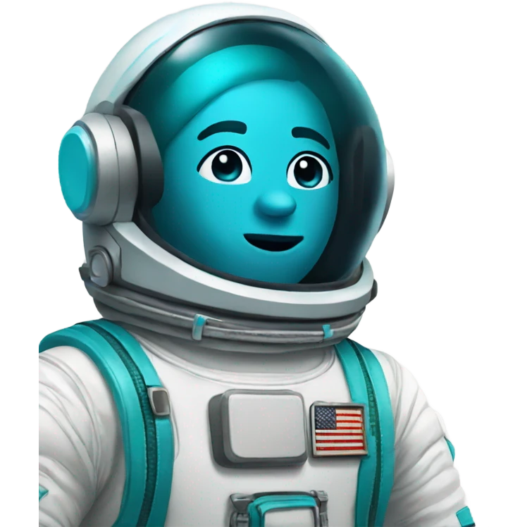 cyan astronaut  emoji