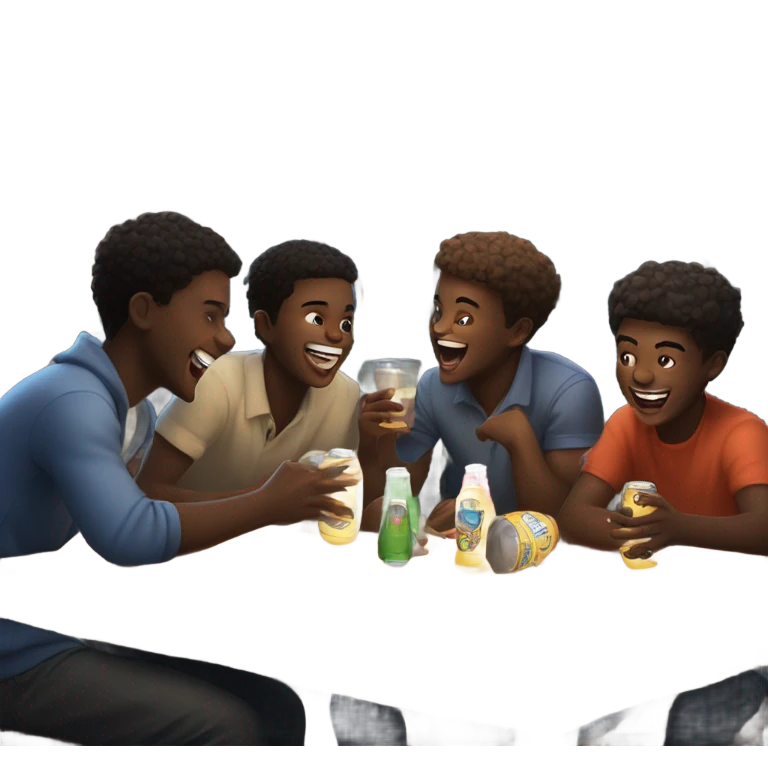 boys having fun at night emoji