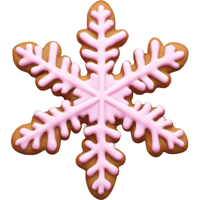 pink snowflake cookie  emoji