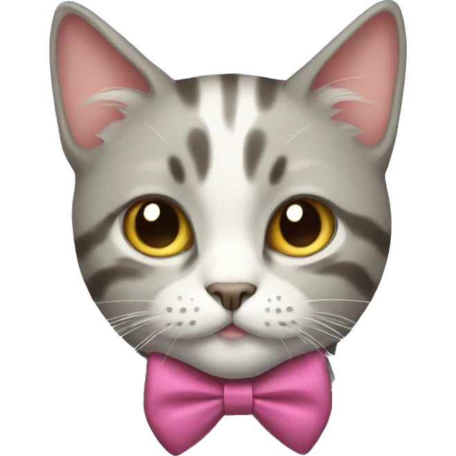Cat with a  bow emoji