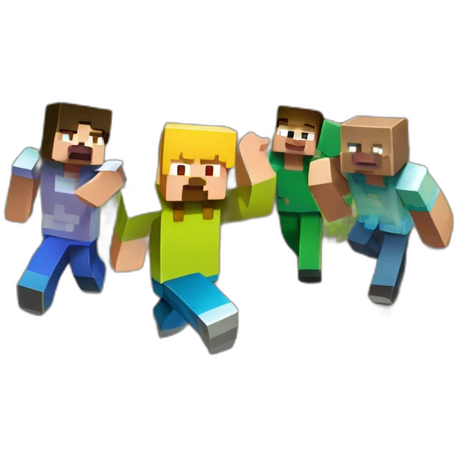 minecraft dirt blok with people waving on background emoji