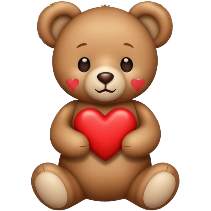 teddy bear with heart emoji
