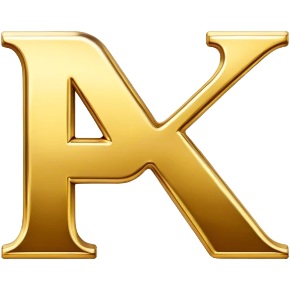 Gold shiny letter reading "The Kid" emoji
