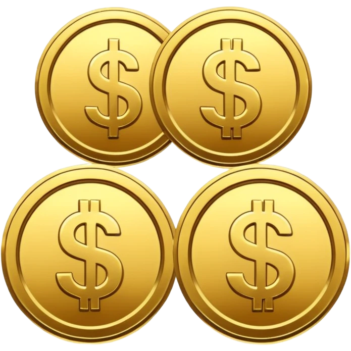 monedas con signo de dolar  emoji