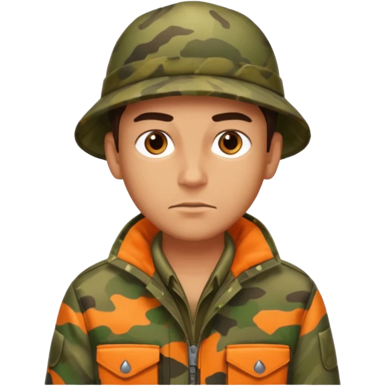 male hunter, alert expression emoji