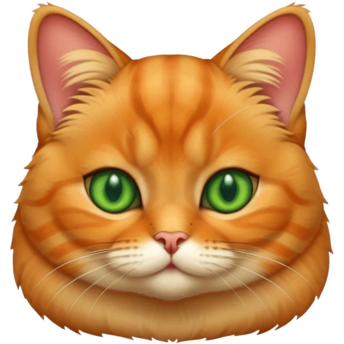 british cat golden red chinchilla with green eyes emoji