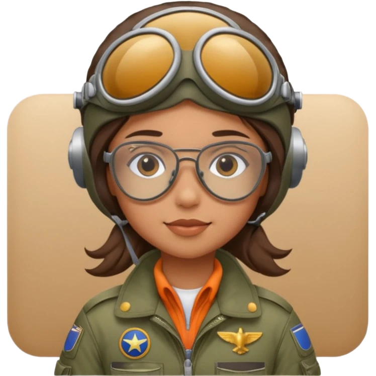 female kid pilots emoji