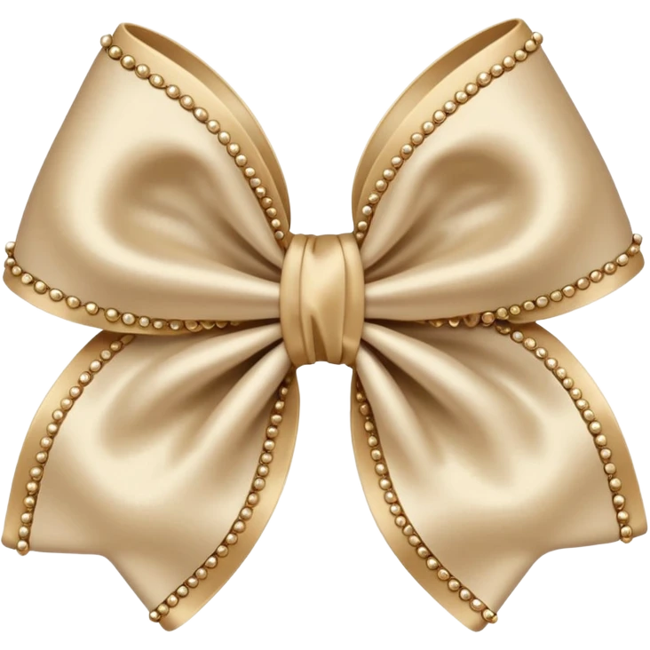 un noeud à cheveux beige emoji