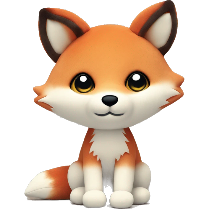 Jellycat brand smudge fox plushie emoji