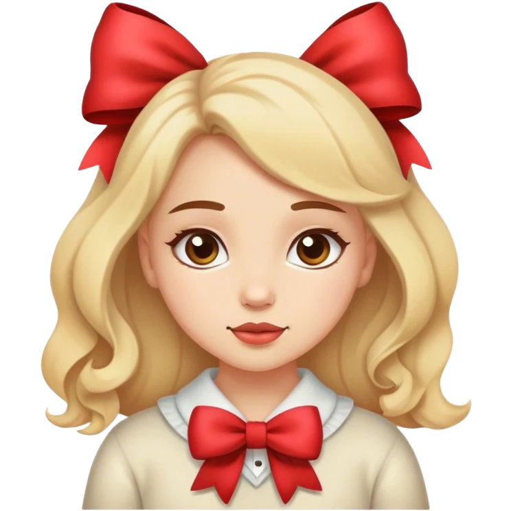 Cozy girl with bow  emoji