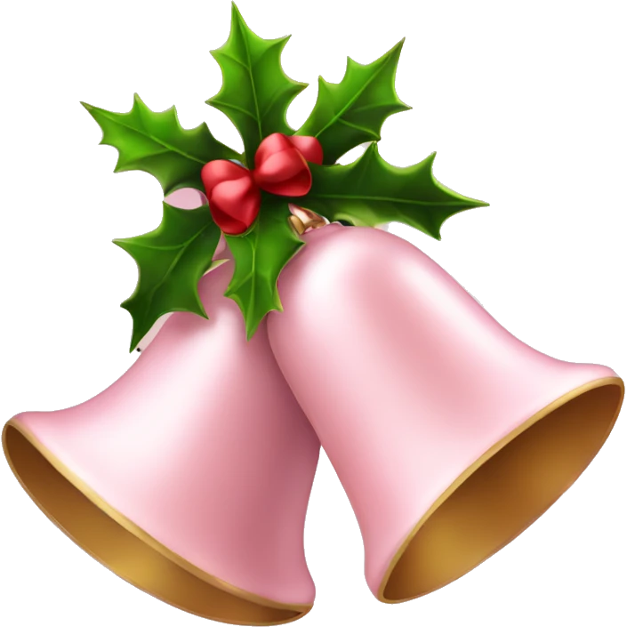 Light pink Christmas bells emoji