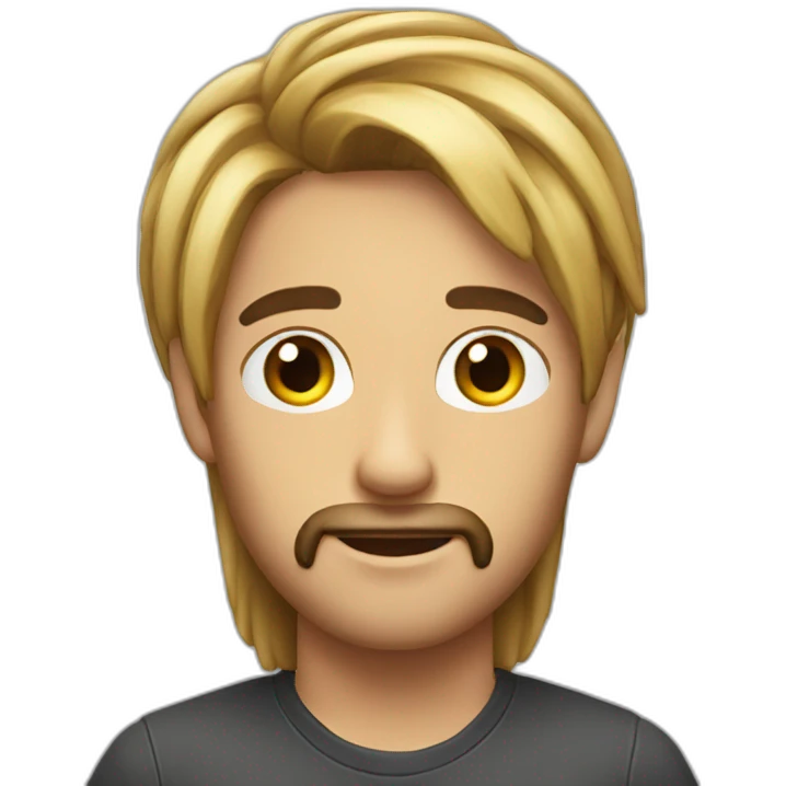 cheveux longs homme emoji