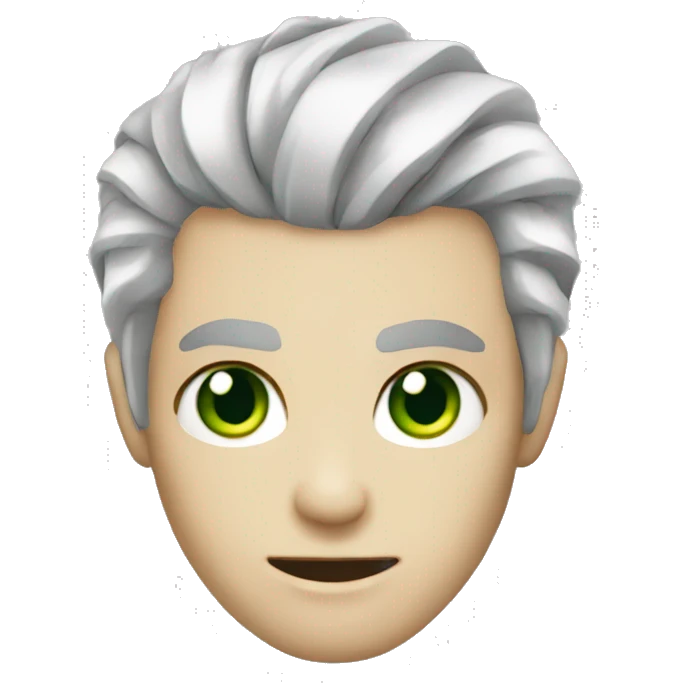 platinum hair green grey eyes vampire  emoji