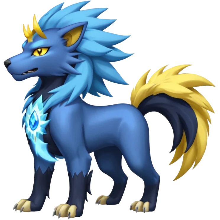 Luxray-Manectric-Raikou-Solgaleo-fusion emoji