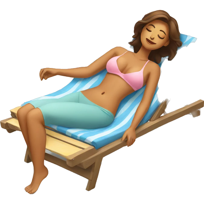 woman sunbathing emoji