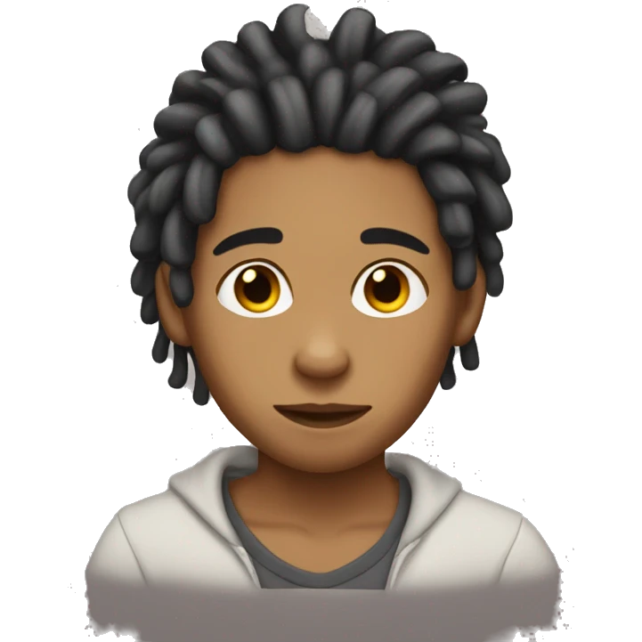 a lightskin boy with dreads emoji