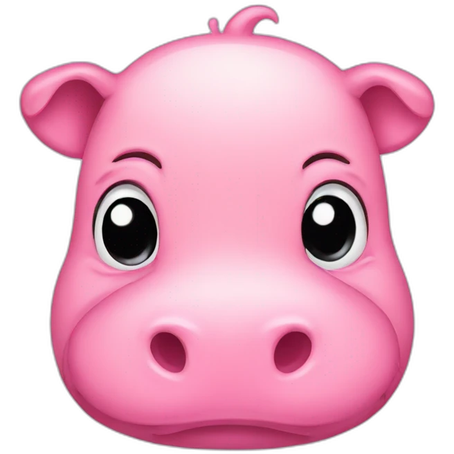 pink sad hippo emoji