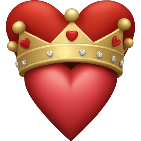 Crown and hearts emoji
