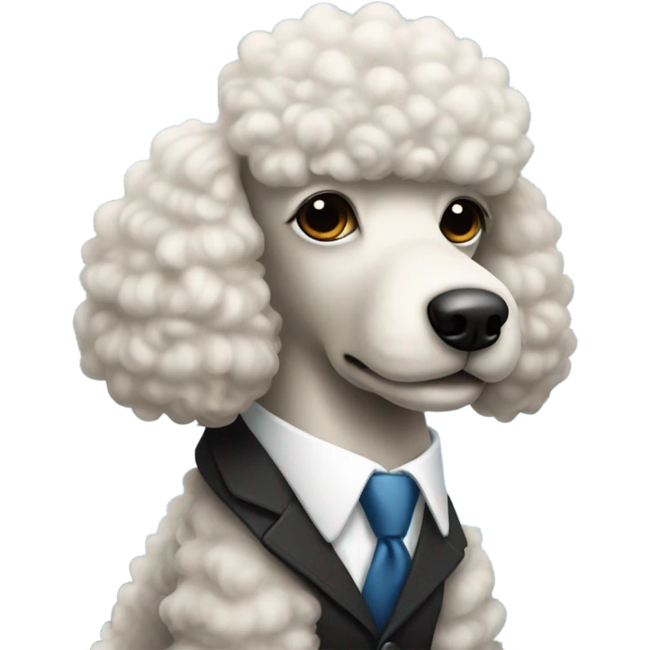 Poodle in a suit emoji