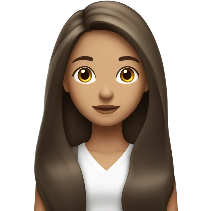 Clean girl pretty brunette hair emoji