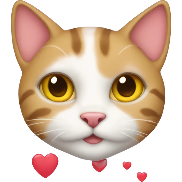 cat with hearts emoji