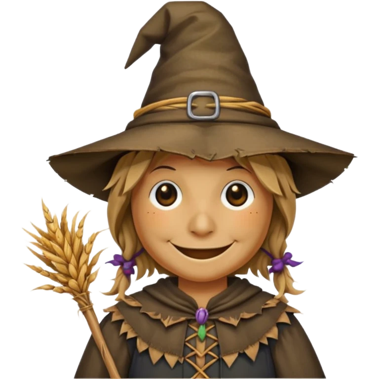 scarecrow witch cap emoji
