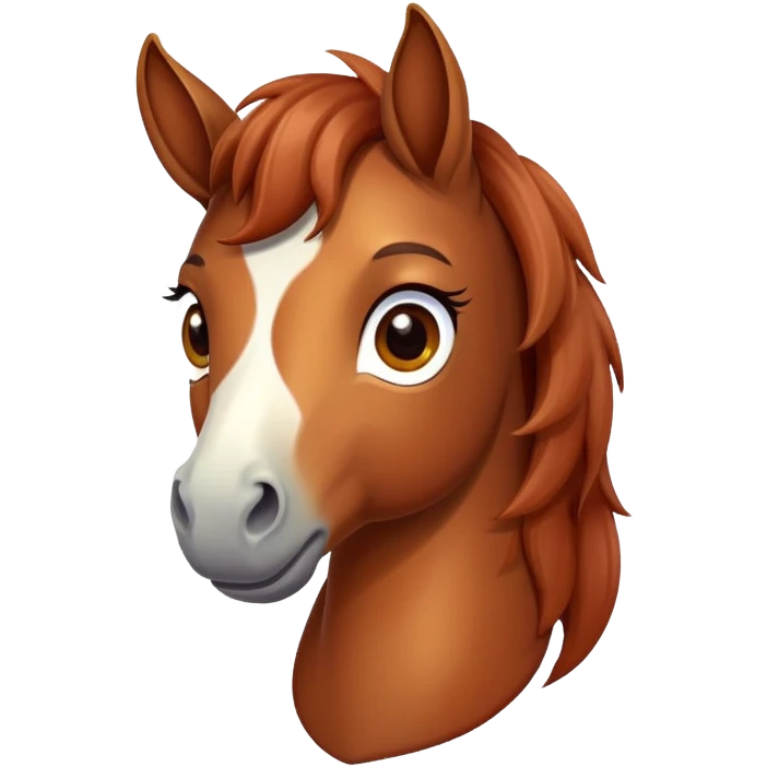 An insanely cute horse emoji