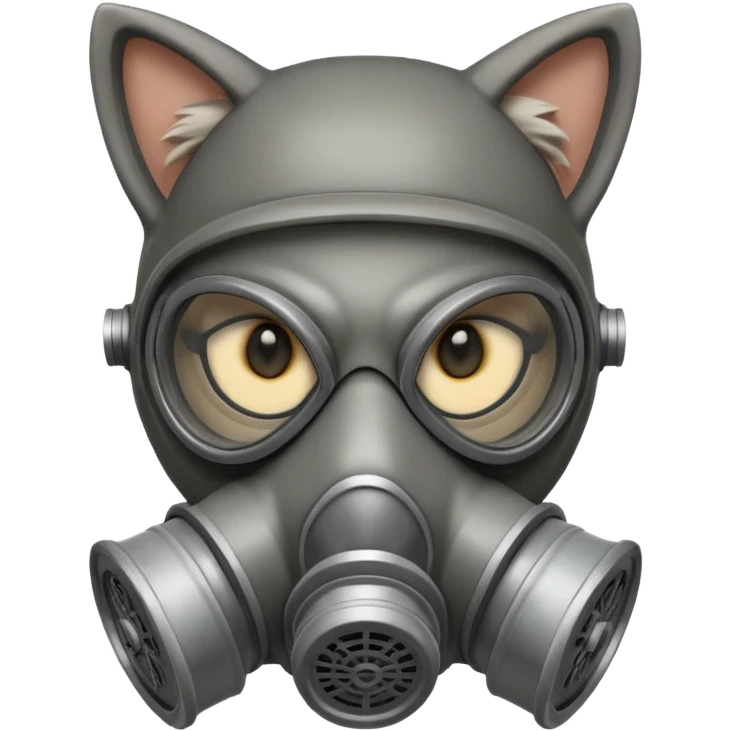cat with gas masks emoji