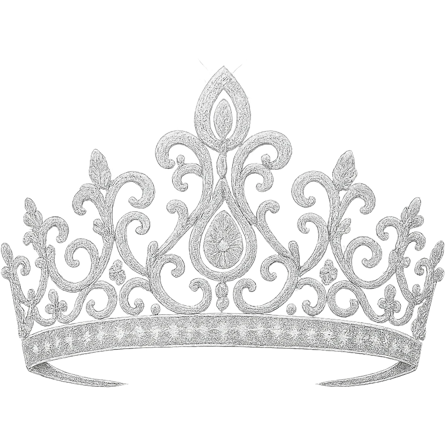 white sparkling tiara, no background emoji