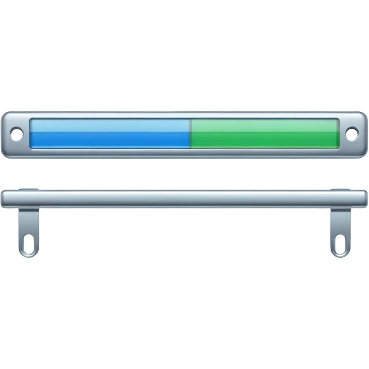 a straight  bar with a meter that has different colors on it  emoji