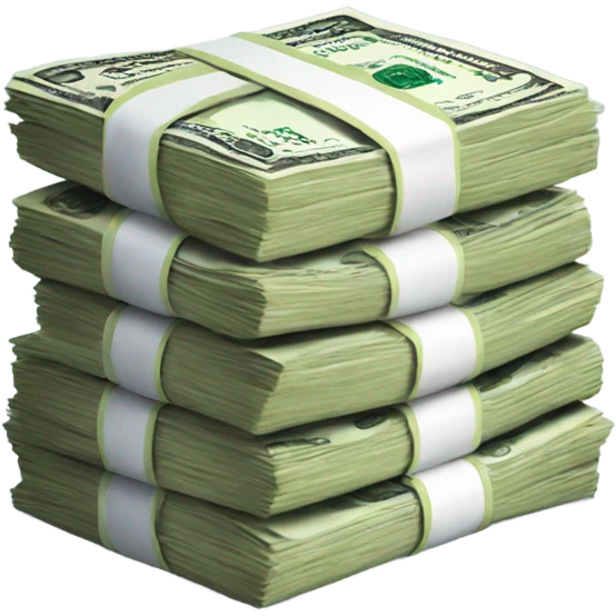 Stack of money stacked on top of each other emoji