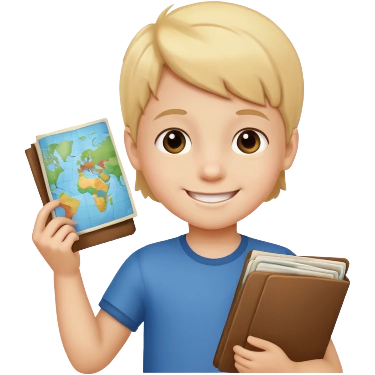 child Holding Maps emoji
